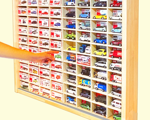 トミカ収納ケース アクリル障子付 160台収納 日本製 ミニカーケース