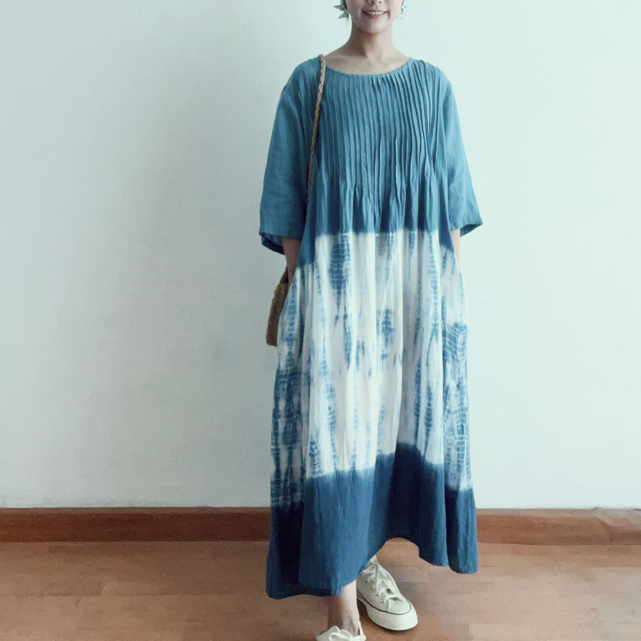 ハンドメイド作家さん　リネンワンピース