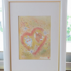 幸せ♡天使アート︰タイトル「天使のお昼寝」 絵画 kanako