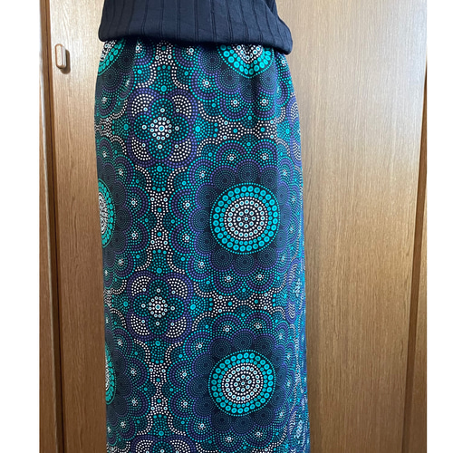 アフリカ布 タイトスカート ロングスカート アフリカン ロング