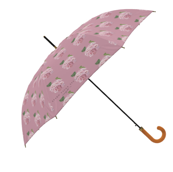 【受注生産】雨傘　ピンクの薔薇　梅雨対策2023 1枚目の画像