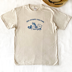 【８月下旬発送】Otter's Tea Time Tシャツ（ミルクティ）｜ラッコ〔動物シリーズ〕 7枚目の画像