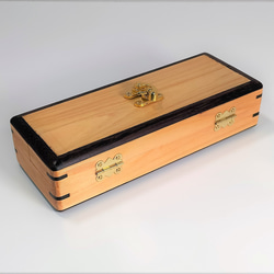 檜と紫檀の両開き筆箱 #1792 2枚目の画像