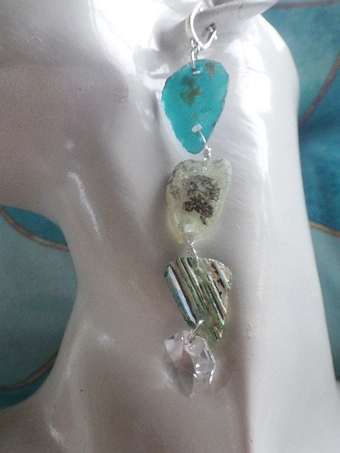 *sv925 *Ancient Roman Glass big earrings ローマングラスの大ぶりピアス