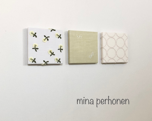 SOLD 北欧 ミナペルホネン ファブリックフレーム 3枚セット  
