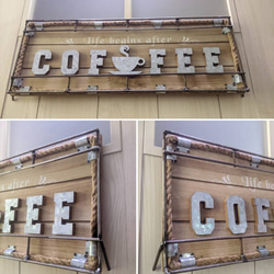 海の見えるカフェ  喫茶店 壁掛け看板①  CAFE 自立式看板  #COFFEE  #店舗什器  #カフェ #コーヒー 8枚目の画像