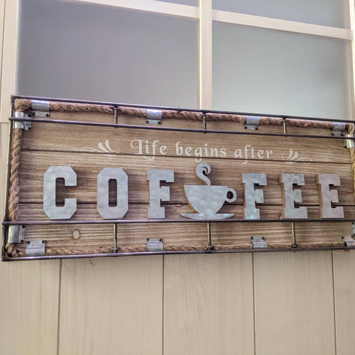喫茶店 壁掛け看板② CAFE COFFEE 自立式看板 壁面看板2WAY #店舗什器