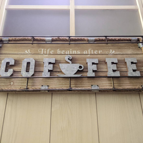 喫茶店 壁掛け看板② CAFE COFFEE 自立式看板 壁面看板2WAY