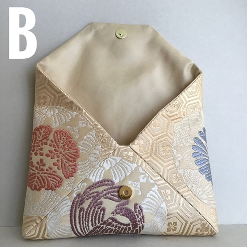 結婚式バッグ 数寄屋袋 帛紗 リサイクル正絹袋帯 有職文様