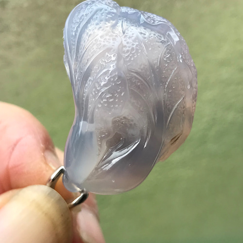 ゴビ石−1126 ゴビ瑪瑙 彫刻 白菜 その他置物 KIKI 通販｜Creema 