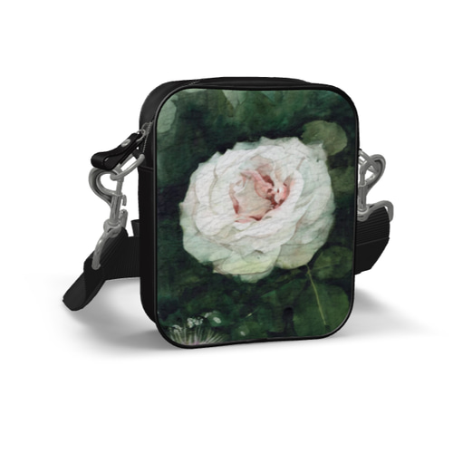 受注生産】ガーデンの白い薔薇 ショルダーバックS ショルダーバッグ
