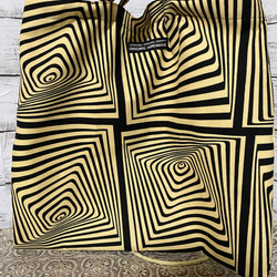 アフリカ布エコバッグ　アフリカンプリント　ゼブラ柄 2枚目の画像