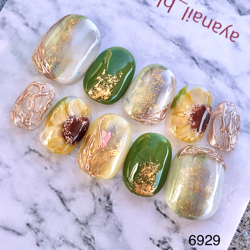 サイズオーダー♡マグネット×サンド 宝石風ネイルチップ レッド order  