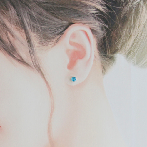 ワンコイン ♡送料無料♡カラフルミニ×シルバー 樹脂ポスト レジン  