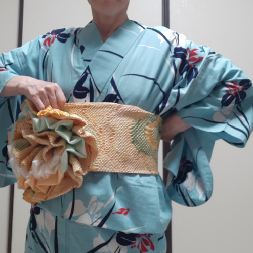 クラシカルローズブルー 浴衣 3点セット（入荷now 安全 楽天市場