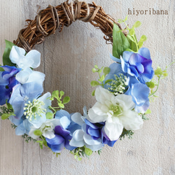 紫陽花のミニリース リース 日和花 hiyoribana 通販 16070693