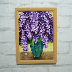 油絵 絵画 ミモザの花【四切】 絵画 HR 通販 14299338｜Creema