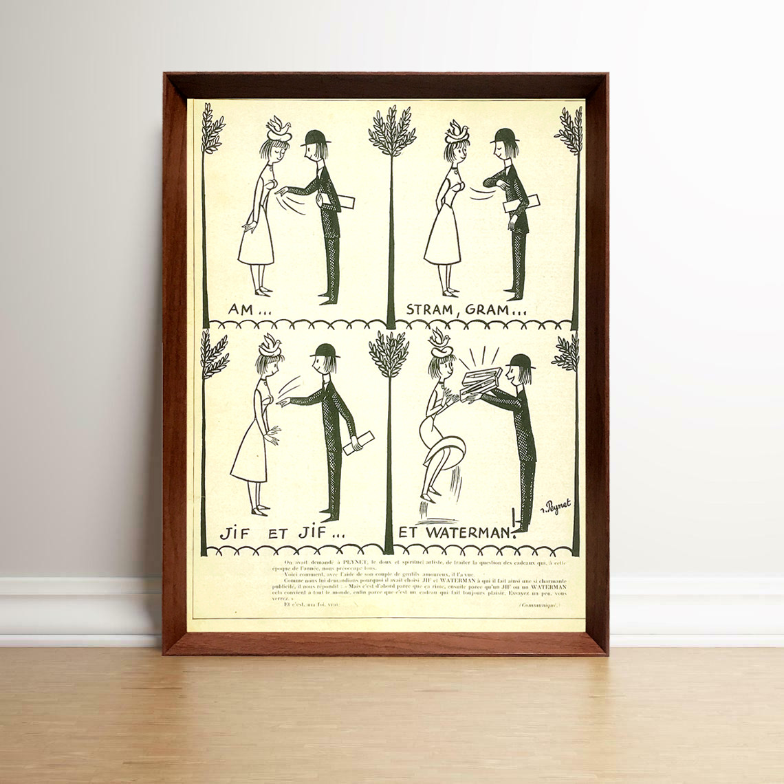 70年代 ビンテージ 1972 ライオネル・カリッシュ イラスト 妊婦