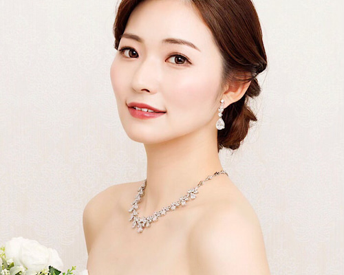 ウェディングオープンビジューネックレス meteo b478b90d7dba3e9df04ba3d4e99c9d