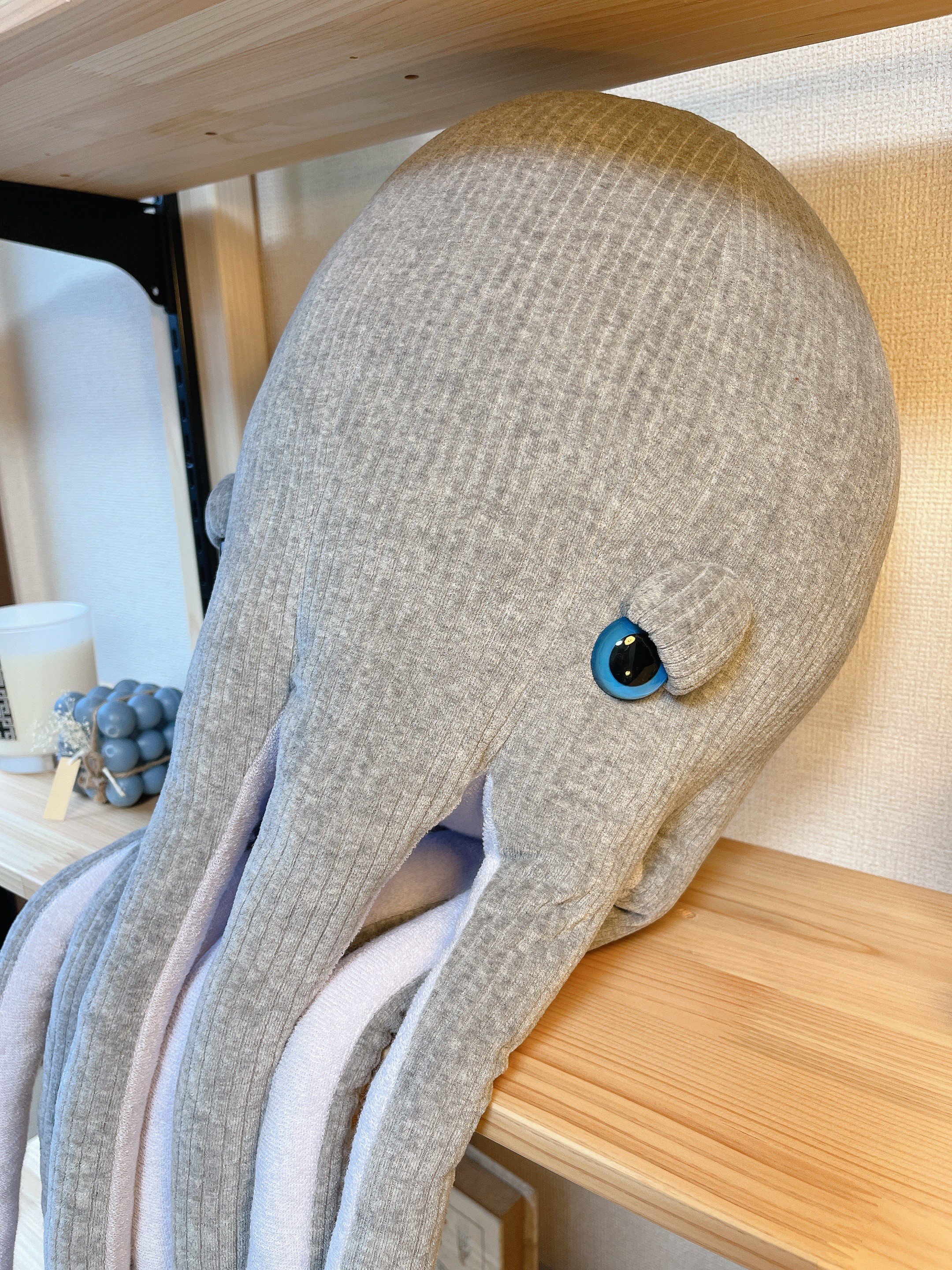 ぬいぐるみおねむのタコくんBIG【グレー×ライラック】安い購入 平日