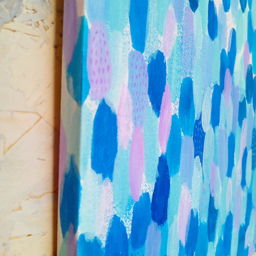 紫色のあじさい アクリル画 How to draw [hydrangea] with acrylic paint / Draw on a small