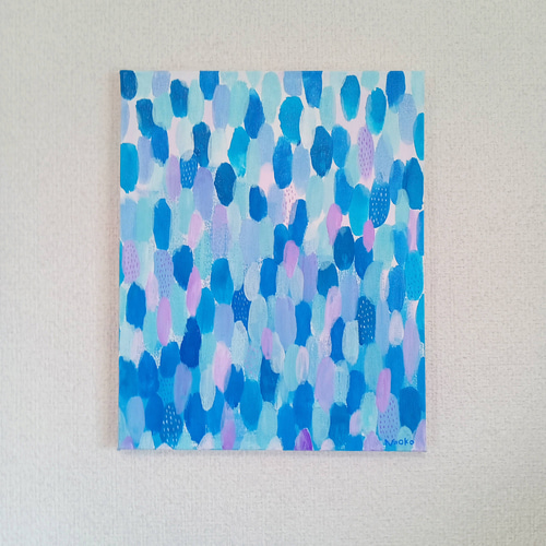 雨上がりの紫陽花】アクリル画 F3 風景画 絵画 - メルカリ