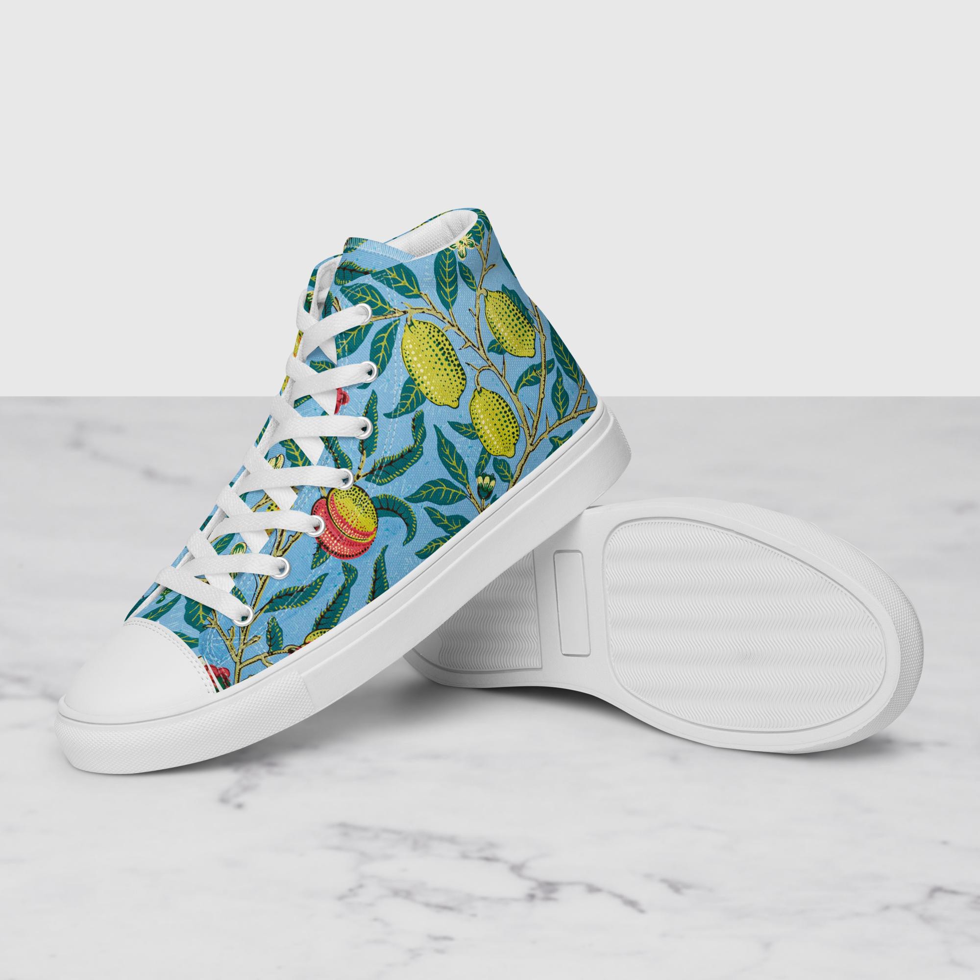 【ウィリアム・モリス】～ザクロ～　絵画シューズ/ハイカットスニーカー（ユニセックス）