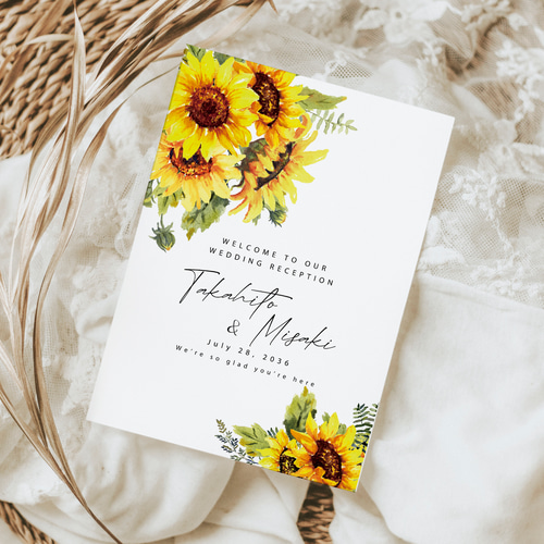 向日葵 ひまわり ウェルカムボード 夏 ひまわりがテーマのウェルカム