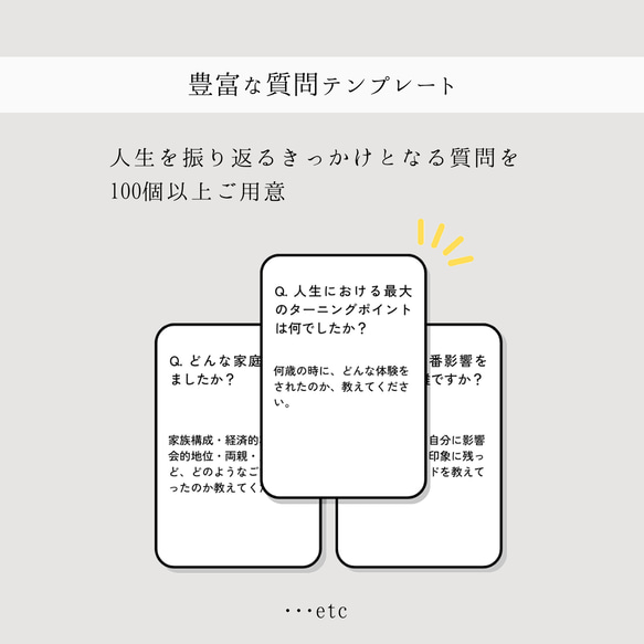 ご家族の人生ブック｜世界に一つの自分史｜父の日・母の日・記念日のギフトに 7枚目の画像