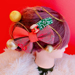 獅子舞☆お祭り☆リボン⭐よさこい⭐お祭り髪飾り⭐卒業式⭐成人式