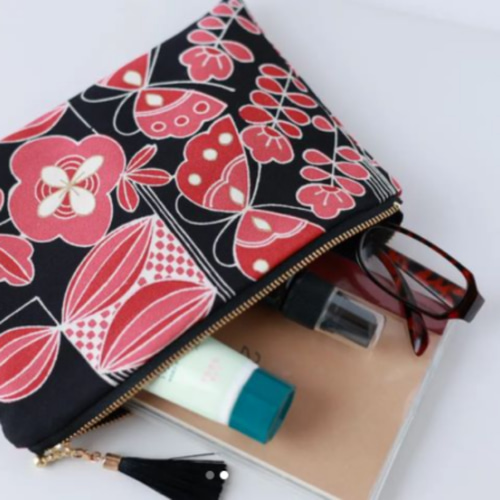 キモノポーチ≪小≫ 通帳・御朱印帳・パスポートも入るマルチ
