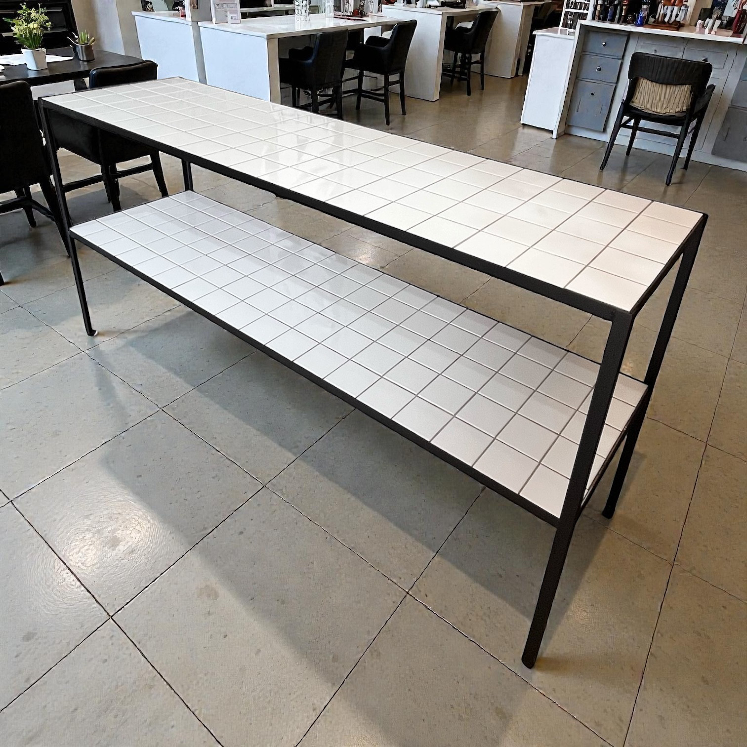 タイル×スチール　シェルフ