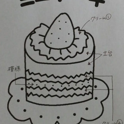 2個セット【カラーが選べる＊フェルトのいちごのケーキ(小)】誕生日 結婚式 ウェディング スイーツ 出産祝い フォトアイ 3枚目の画像