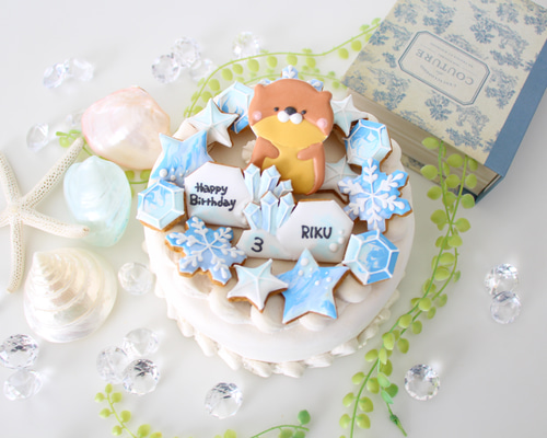 クッキー♬ エプロン　シージョ　スカイブルー　レース　ベビーブルードット Rurrn様専用 エプロン シージョ スカイブルー レース ベビー