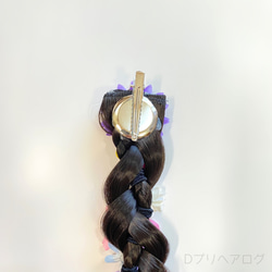 【2way ラプンツェルのお花いっぱいウィッグ】幼児〜低学年用｜ヘアアクセサリー｜つけ毛｜髪飾り 7枚目の画像