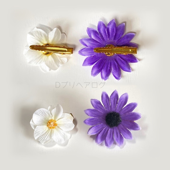 【2way ラプンツェルのお花いっぱいウィッグ】幼児〜低学年用｜ヘアアクセサリー｜つけ毛｜髪飾り 6枚目の画像