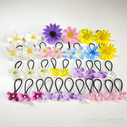 【2way ラプンツェルのお花いっぱいウィッグ】幼児〜低学年用｜ヘアアクセサリー｜つけ毛｜髪飾り 5枚目の画像