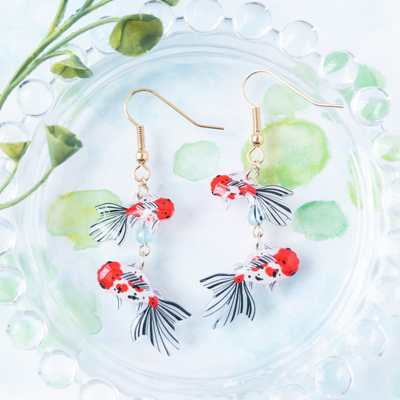 金魚(東錦)＊ピアス/イヤリング ピアス（フック・チェーン