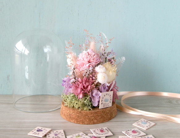 母の日おすすめ 誕生月の天然石 flower dome　-pink lavender- 2枚目の画像
