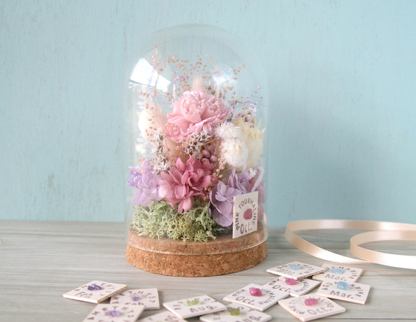 母の日おすすめ 誕生月の天然石 flower dome　-pink lavender- 3枚目の画像