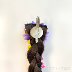 【2way ラプンツェルのお花いっぱいウィッグ】未満児用｜ヘアアクセサリー｜つけ毛｜髪飾り 9枚目の画像