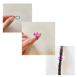 【2way ラプンツェルのお花いっぱいウィッグ】未満児用｜ヘアアクセサリー｜つけ毛｜髪飾り 6枚目の画像