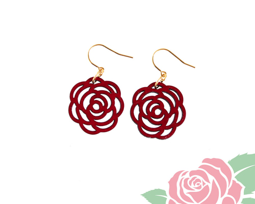 薔薇ピアス∗*゜ 薔薇 ピアス レディース ローズ スタッド シルバー 925