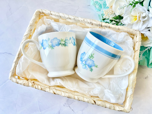ネモフィラの高台マグカップ・ペアギフトセット マグカップ