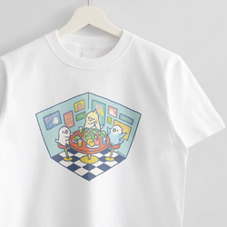 Tシャツ（American Diner / Happy time / ブルー） 1枚目の画像