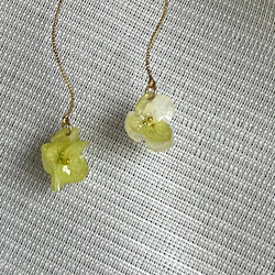 揺れる紫陽花ピアス／green／ピアス・イヤリング 4枚目の画像