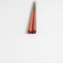 【漆塗り】五角形のお箸 【女性向けの長さ】赤色（朱色）短め　日本製 7枚目の画像