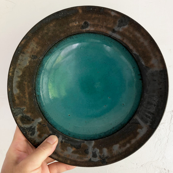 青釉リム深皿 4枚目の画像