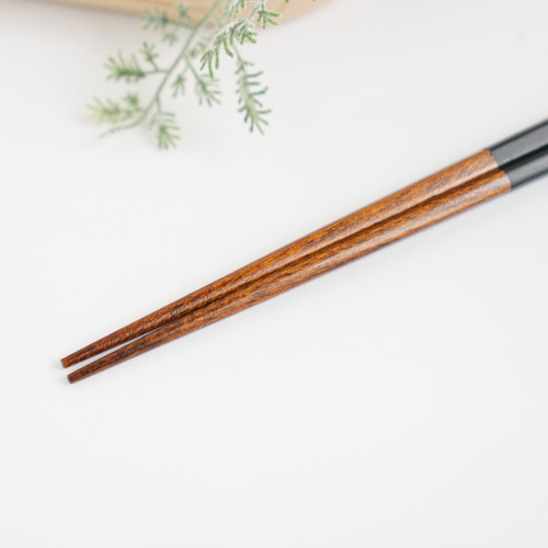 漆塗り】五角形のお箸 【女性向けの長さ】 黒色 短め 日本製 箸