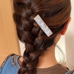 パステルカラー神の石ブルーレース　天然石ヘアクリップ✳︎ 2枚目の画像